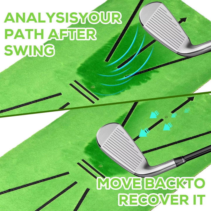 Golf Training Mat Swing Track Practice Marking Pad Detection Batting Ball Trace Directional Detection Mat