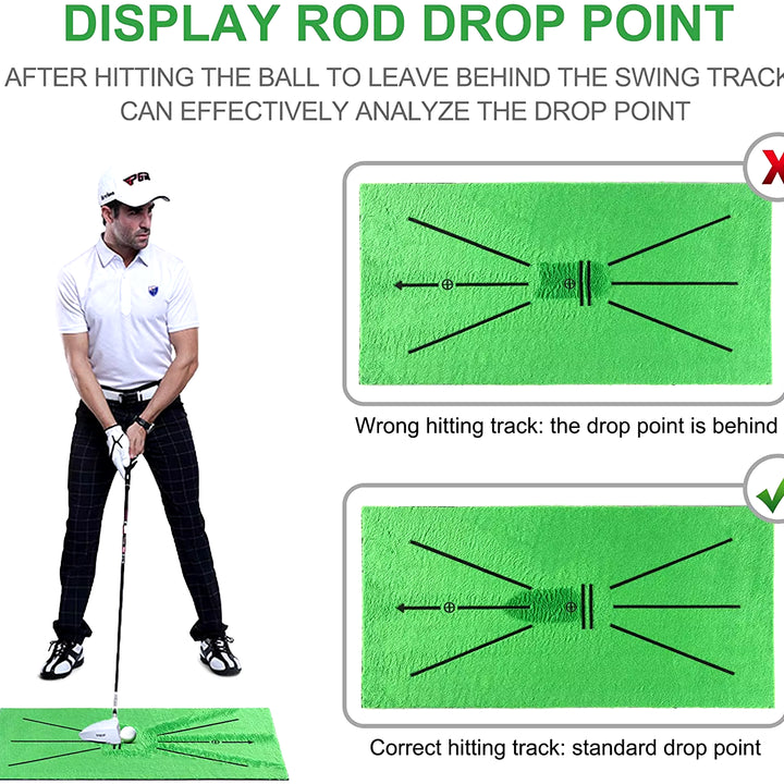 Golf Training Mat Swing Track Practice Marking Pad Detection Batting Ball Trace Directional Detection Mat